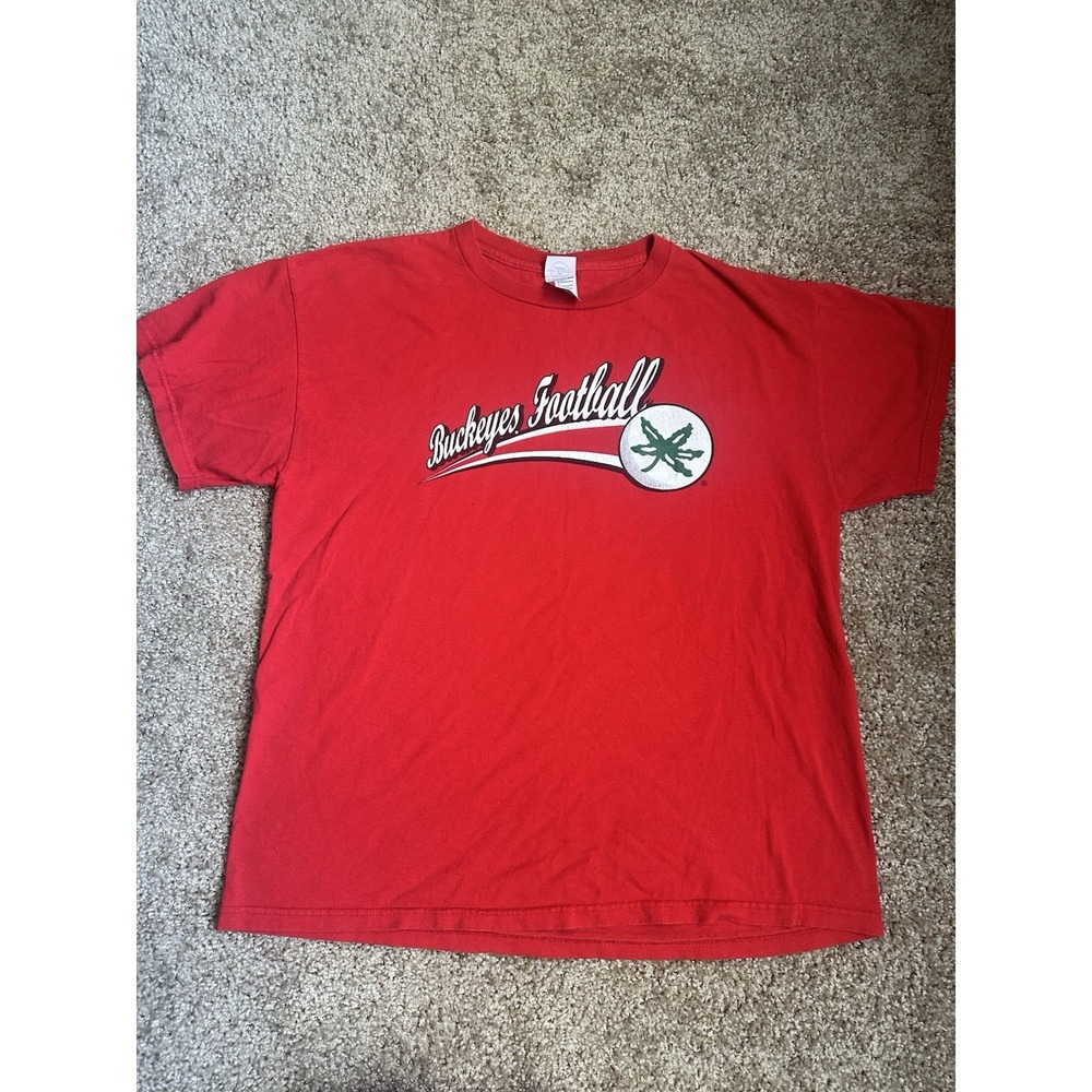 Delta Pro Weight Ohio State Buckeyes Football T-Shirt Red Mens Large